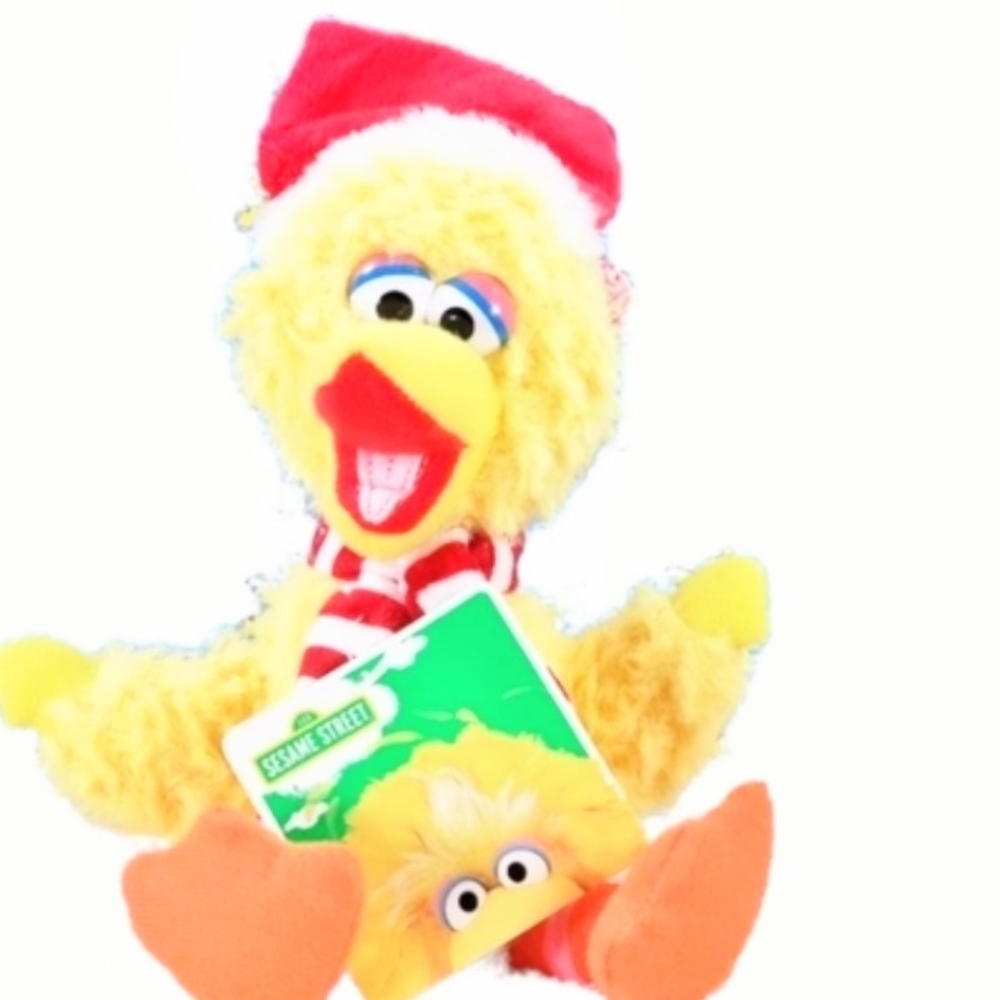 Christmas BIG BIRD Plush Backpack Clip